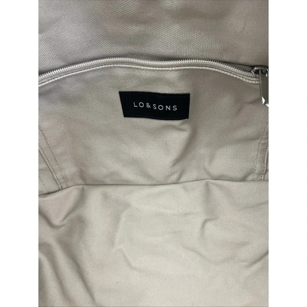 New Lo & Sons Catalina Deluxe Weekender in Canvas Cotton Tote Travel Duffle READ